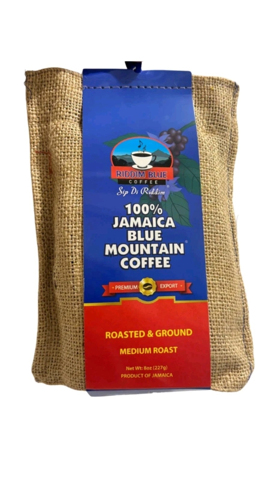 Jamaican Riddim Blue 100% Blue Mountain roasted & Ground Coffee 8oz