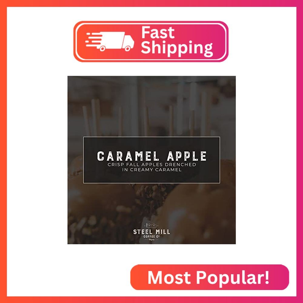 Steel Mill Coffee Co. Caramel Apple Flavored Coffee | 12 ounces/Whole Bean/Regul