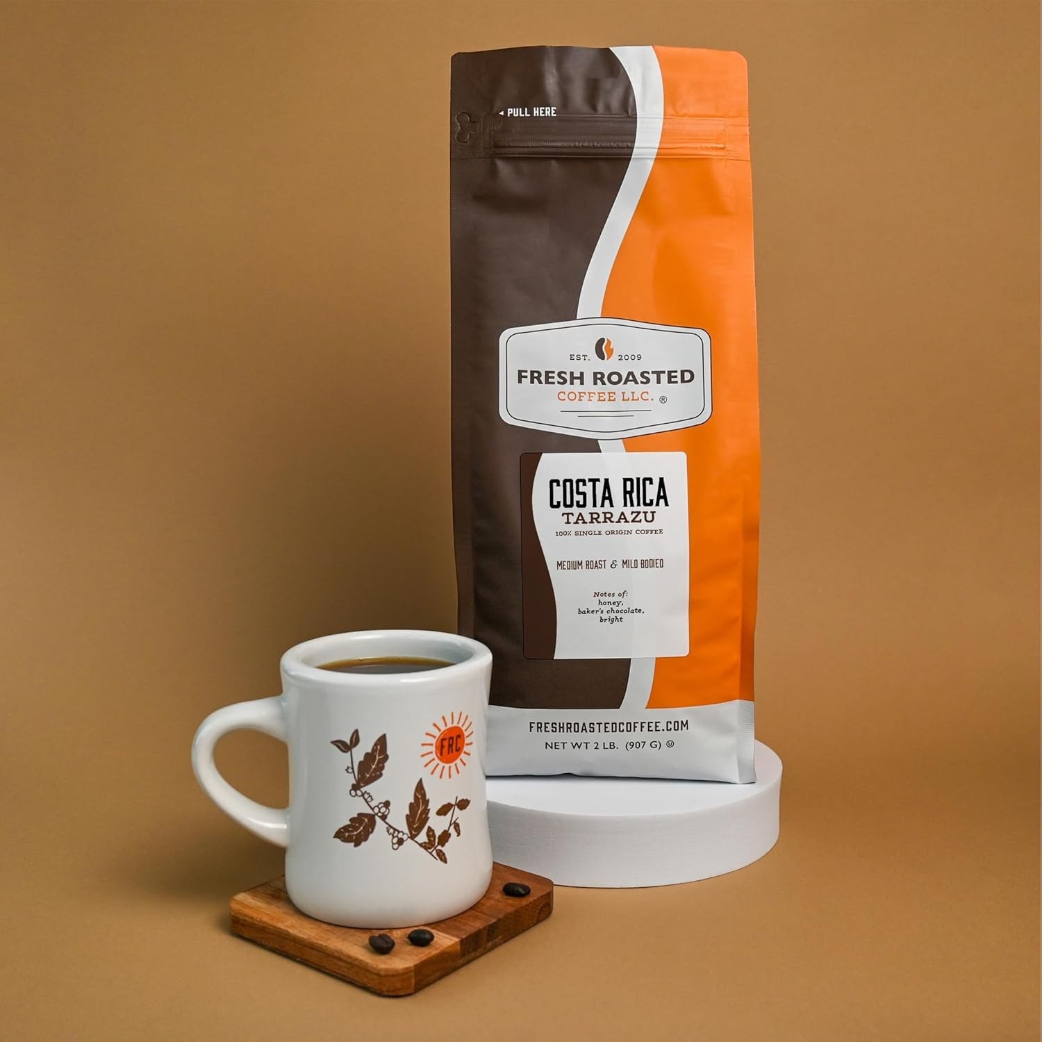 Intensely Flavorful Costa Rican Tarrazu Coffee, Medium Roast – 2 lb Whole Beans