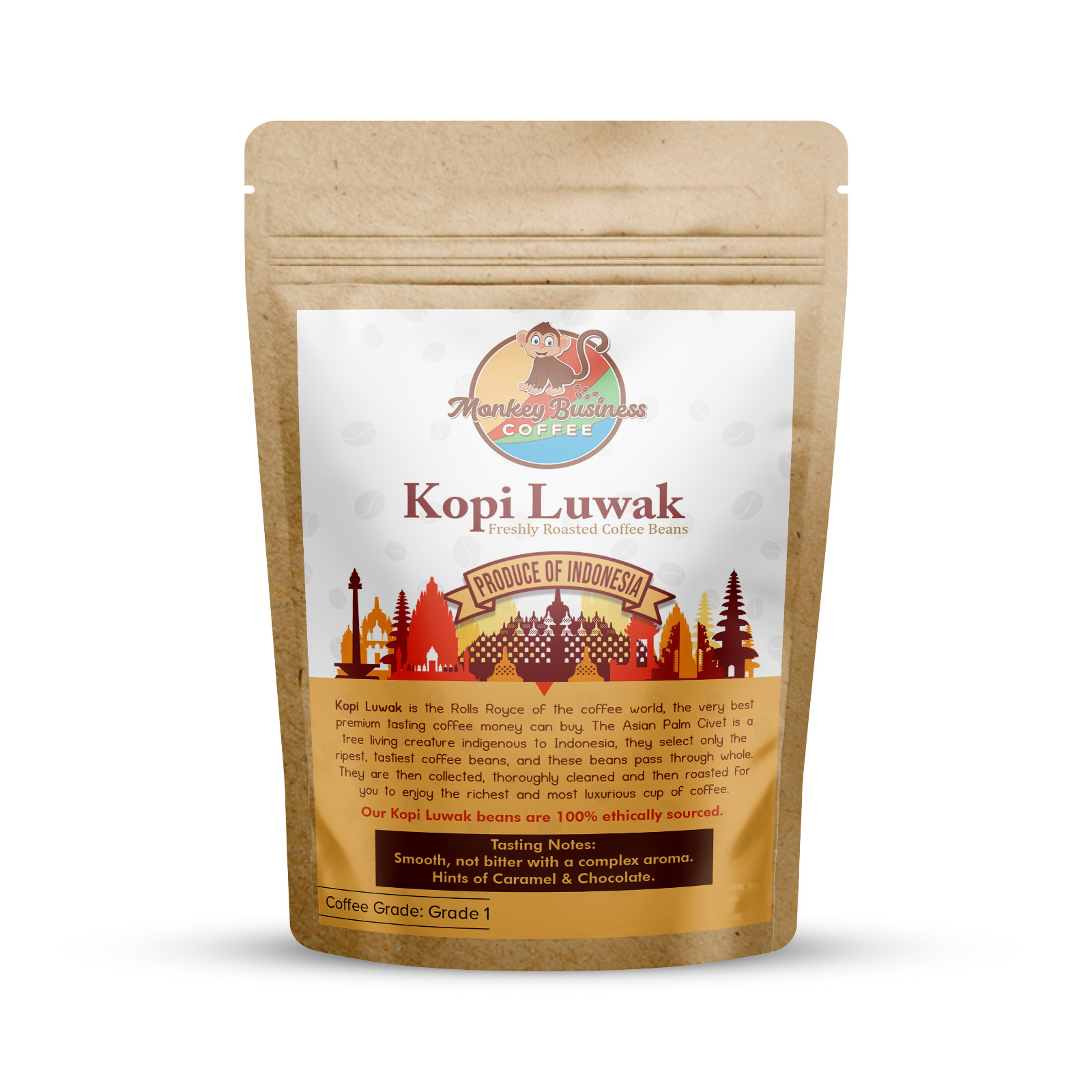 Wild Kopi Luwak Roasted Coffee Beans – Great Christmas Gift/Present -Indonesian