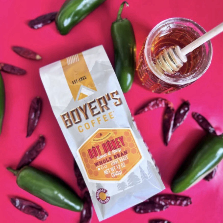 Boyers Colorado Hot Honey Light Roast Coffee Whole Beans 12oz Sweet & Spicy
