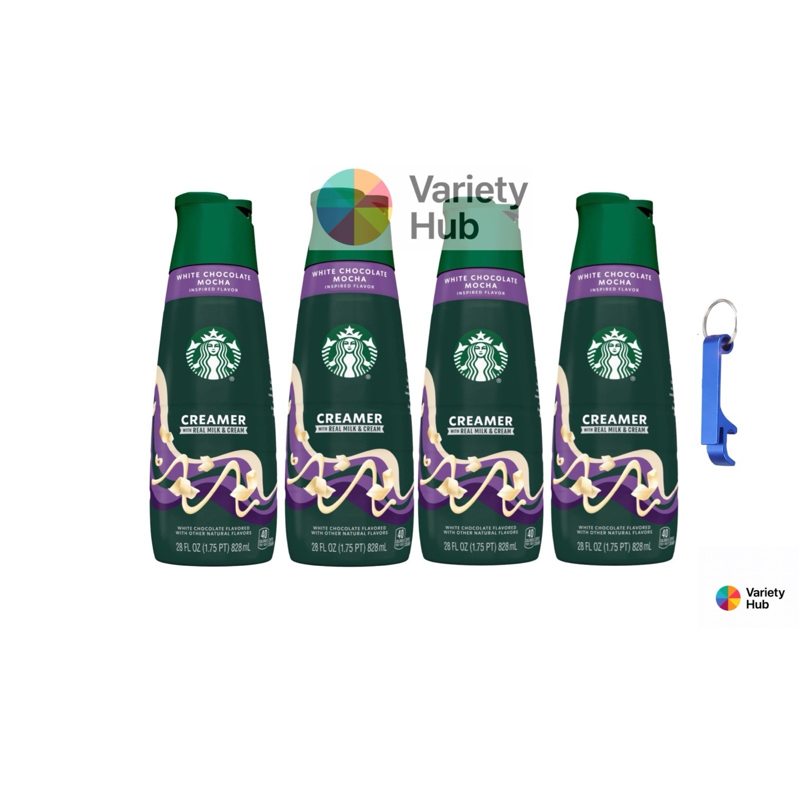Starbucks White Chocolate Mocha 4 Pack With Keychain Gift/ Free Shipping NEW