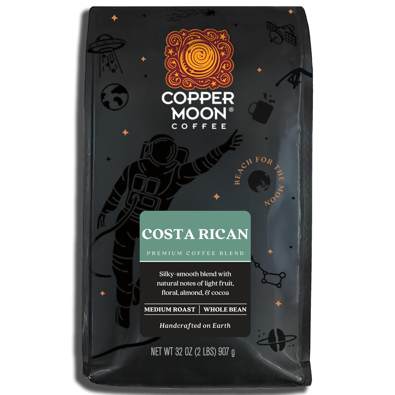 Medium Roast Whole Bean Coffee, Colombian Blend, 2 Lb