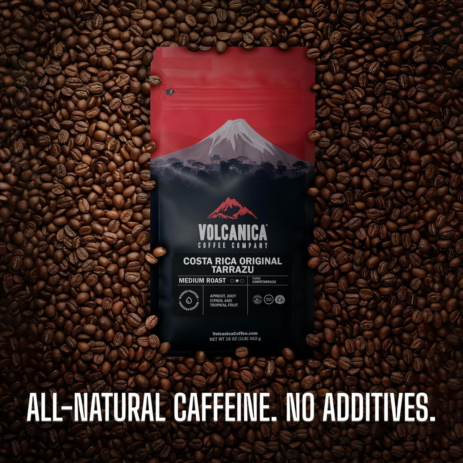 Costa Rica Coffee, Tarrazu Original, Ground, Medium Roast, Fair Trade, Fresh Roa