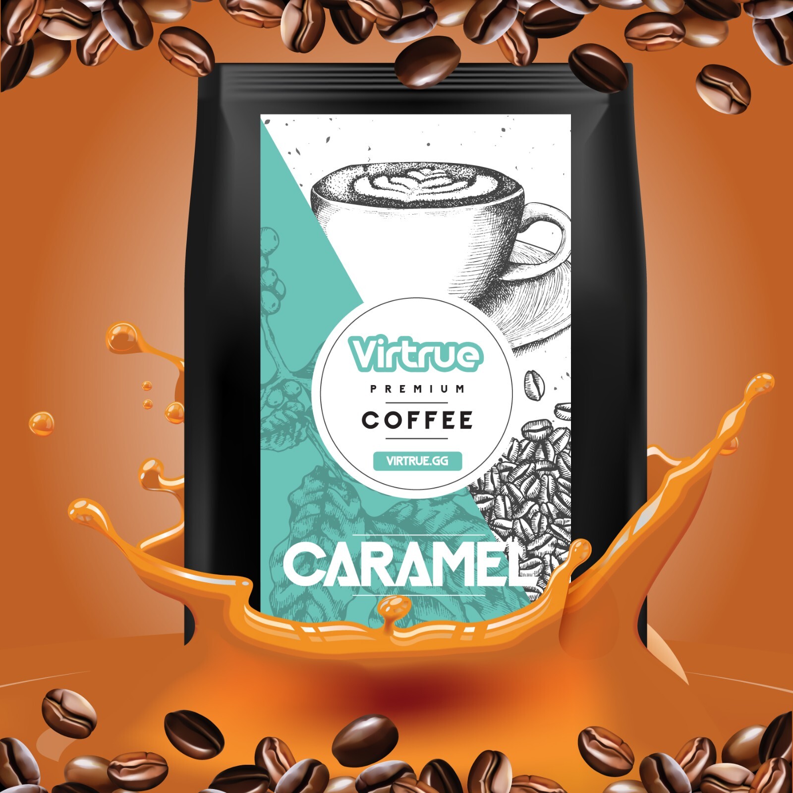 Caramel Flavored Coffee 16oz – Ground or Whole Bean – 5 Stars – Fast Shipping