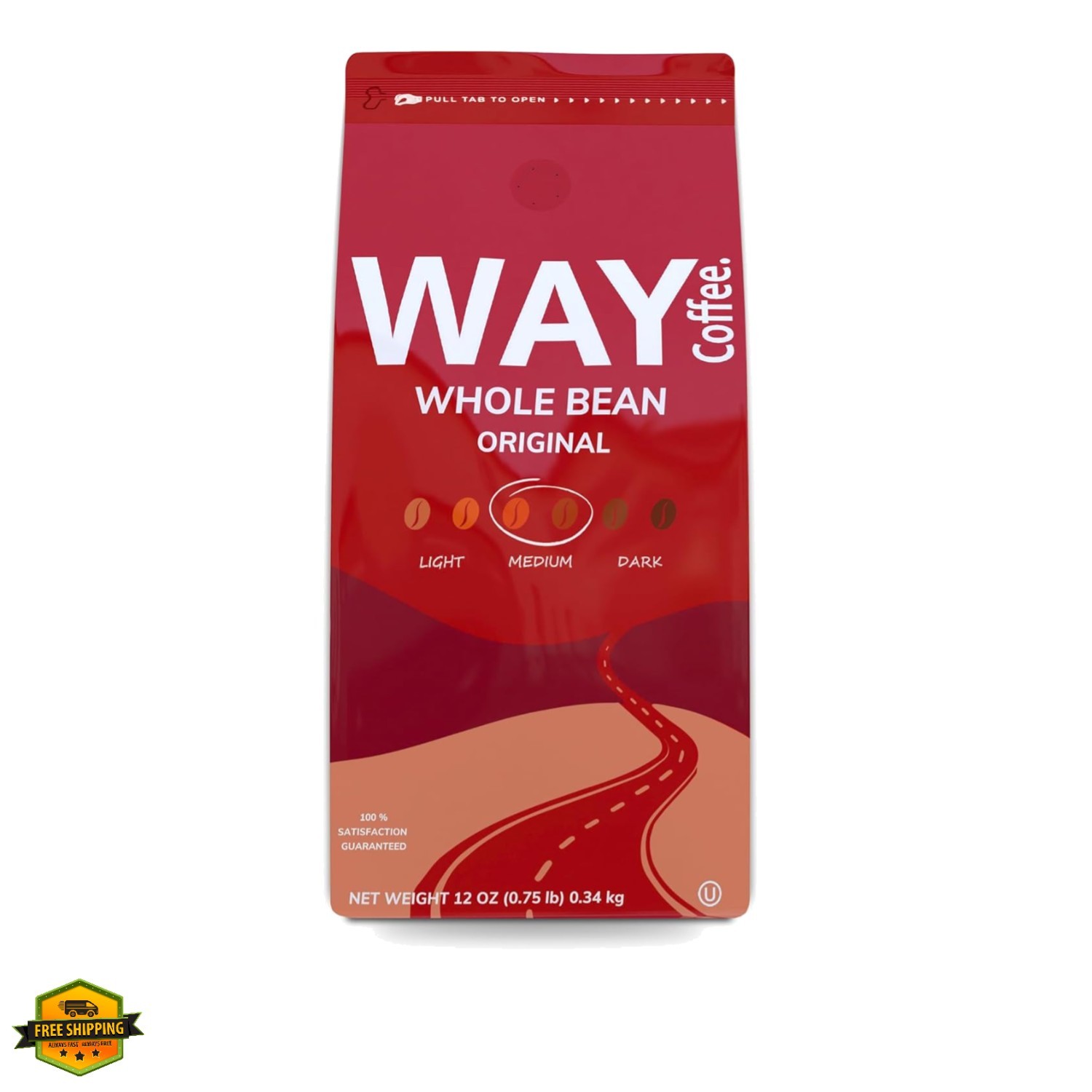 WAY Coffee Medium Roast Whole Bean Coffee – The 12 Oz