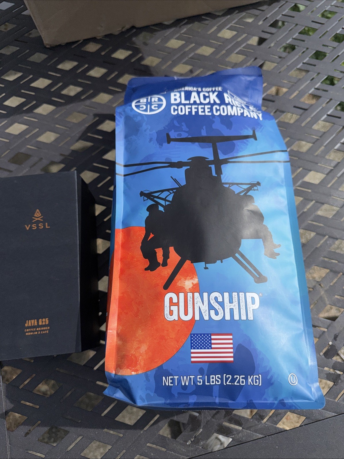 Black Rifle Coffee Co Gunship Light Roast Whole Bean 5lbs & GRINDER G25