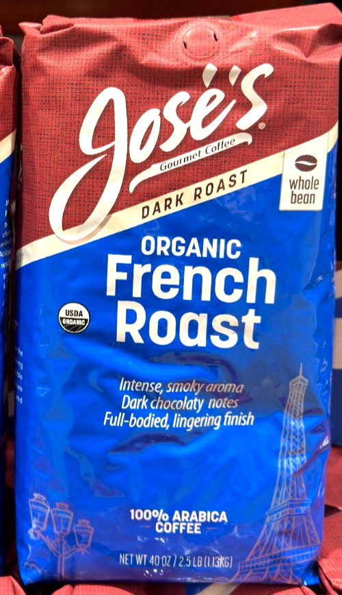 Jose’s Organic French Dark Roast Whole Bean Coffee 2.5 LBS