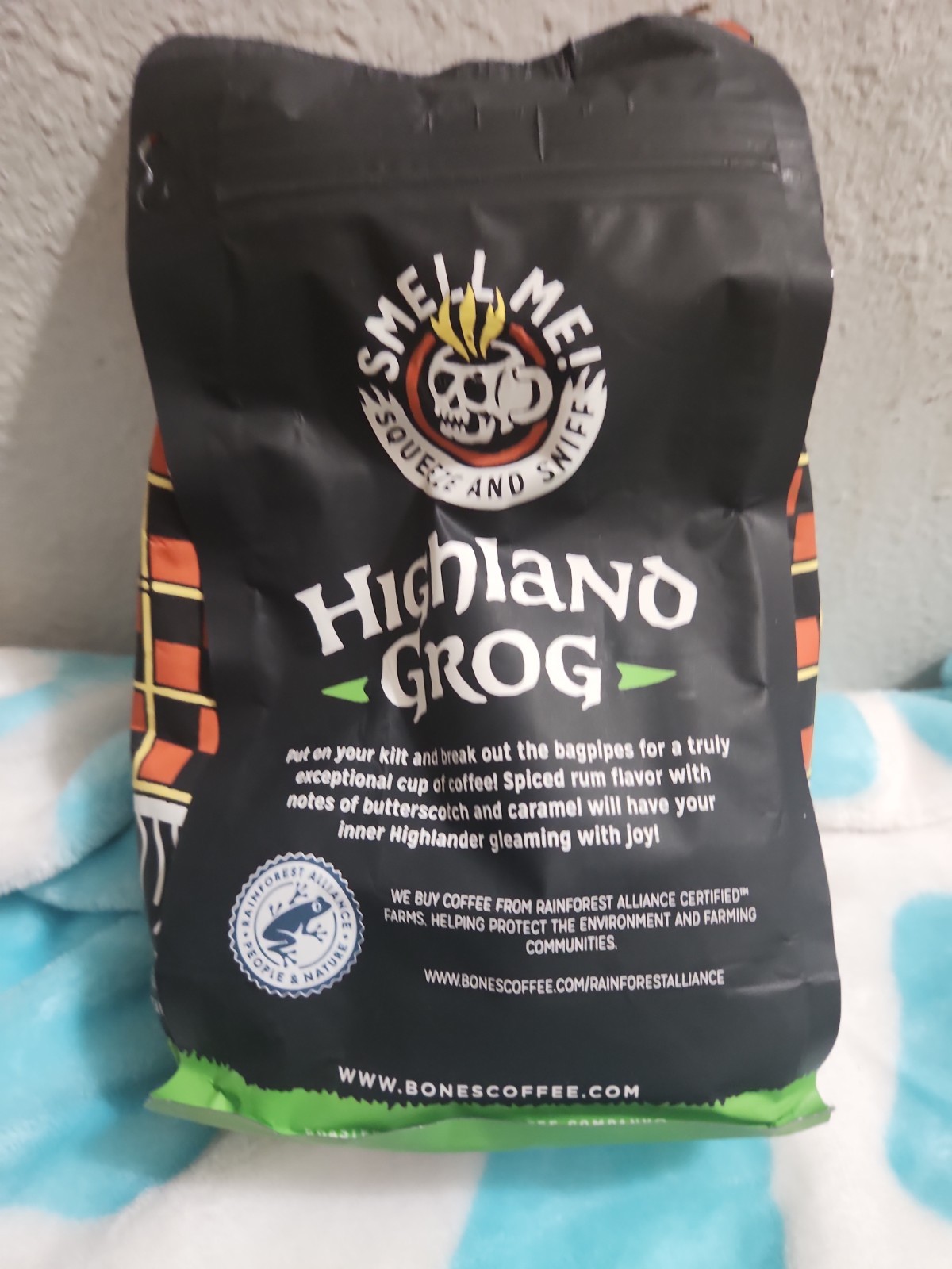 Bones Coffee Company Highland Grog Whole Bean 12 Oz Medium Roast