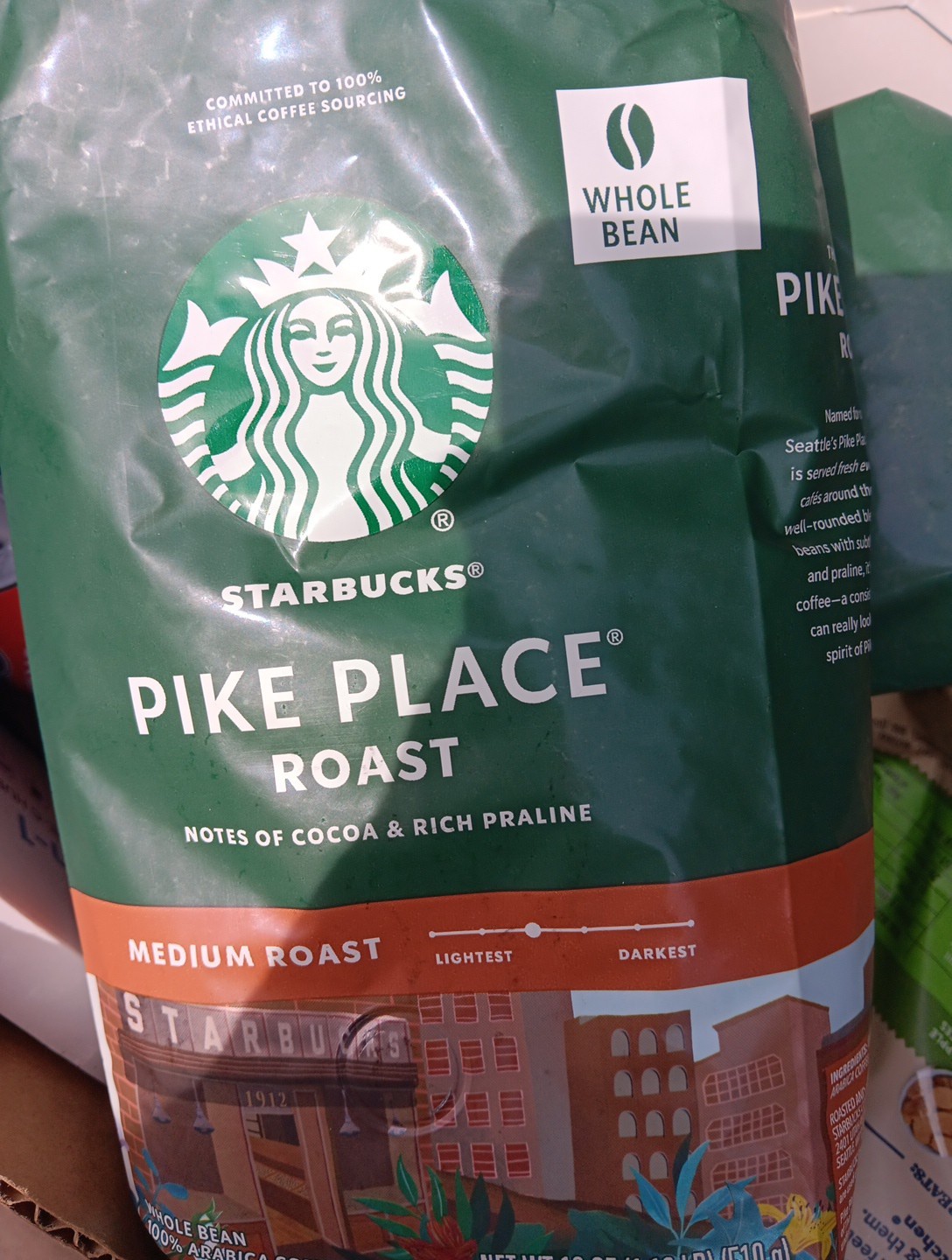 Starbucks Pike Place Medium Roast Whole Bean Coffee 18oz Exp 12/25 NIP Freeship