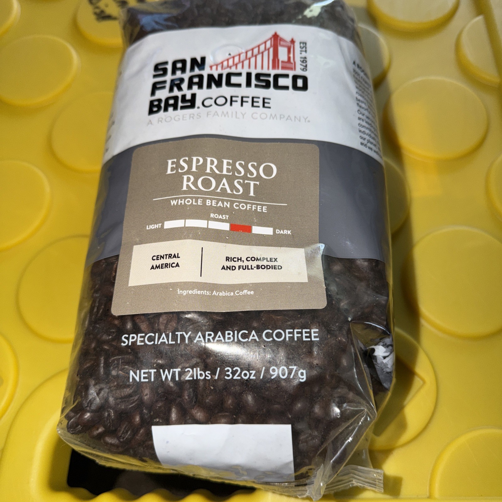 San Francisco Bay Coffee – Medium-Dark Roast Whole Bean Coffee – Espresso Roa…