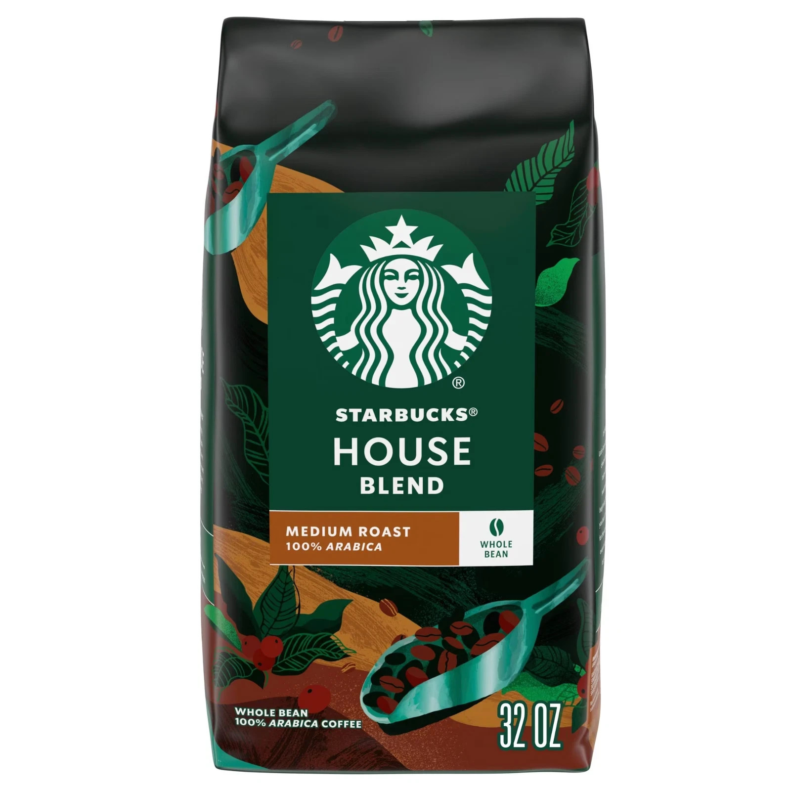 Starbucks Medium Roast Whole Bean, House Blend, 32 oz. B.B 01/05/2027