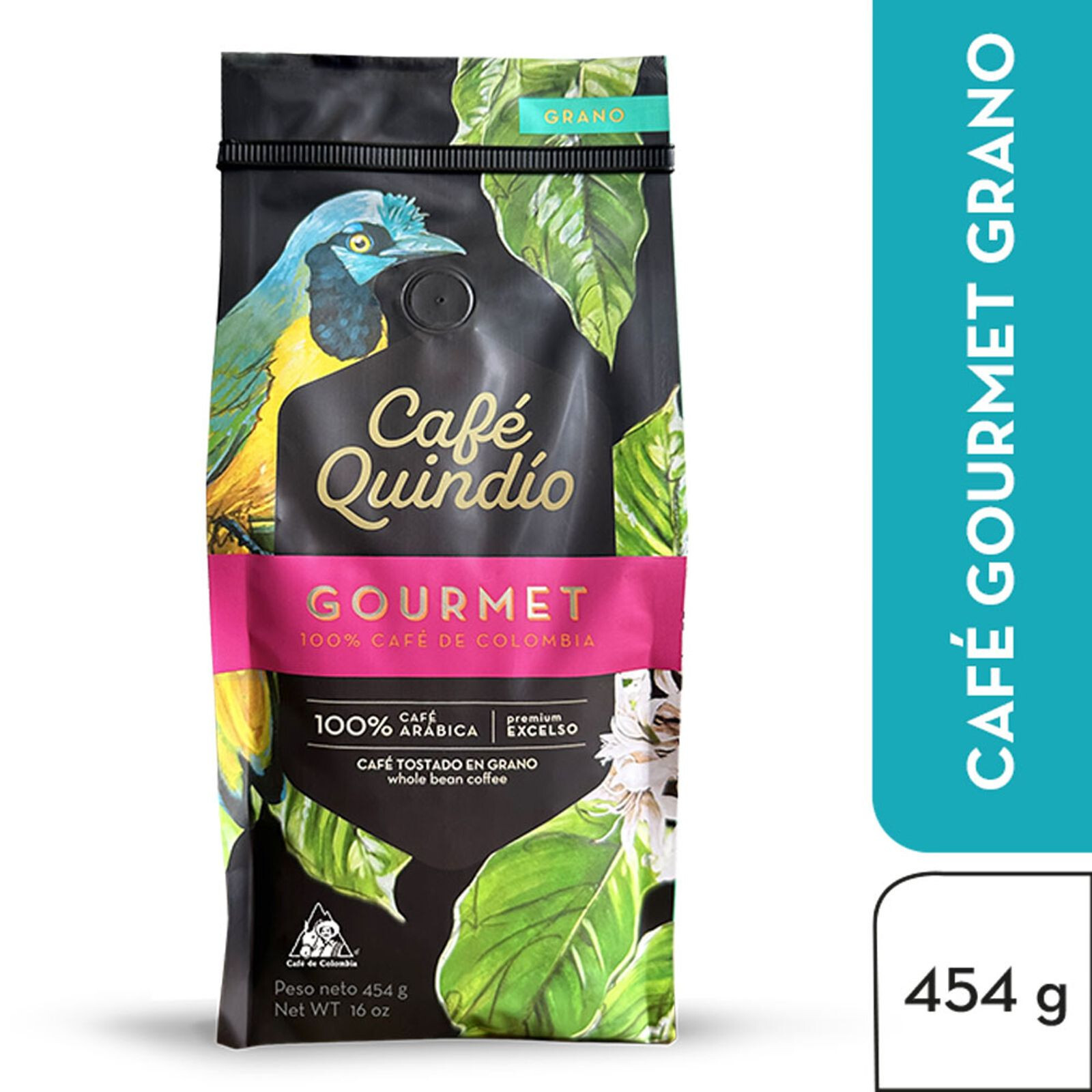 Colombia Cafe Quindio Gourmet Coffee Beans 454g 1lb