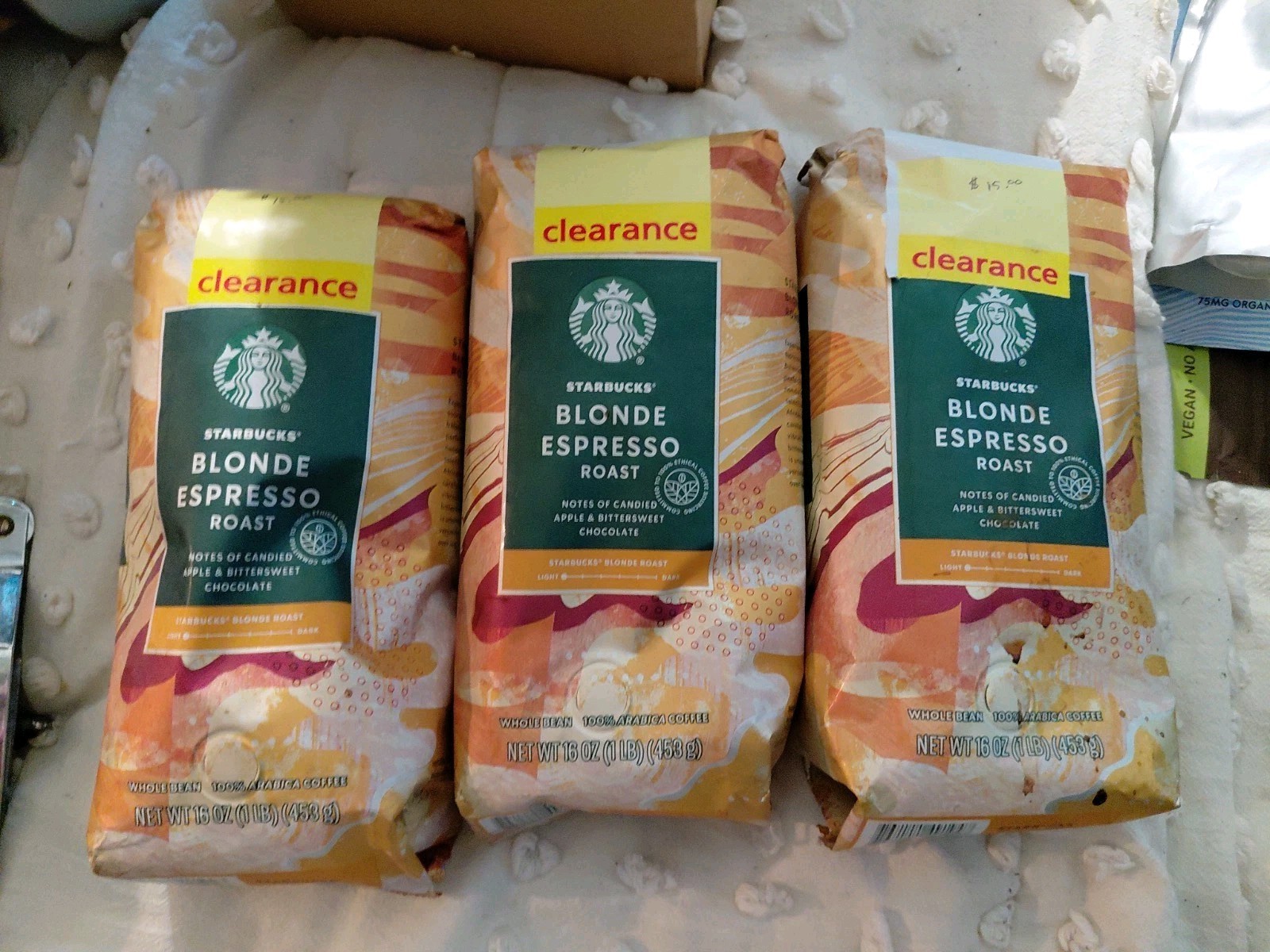 3lbs of Starbucks Blonde Roast Espresso Whole Bean,July 2026, Fresh!!