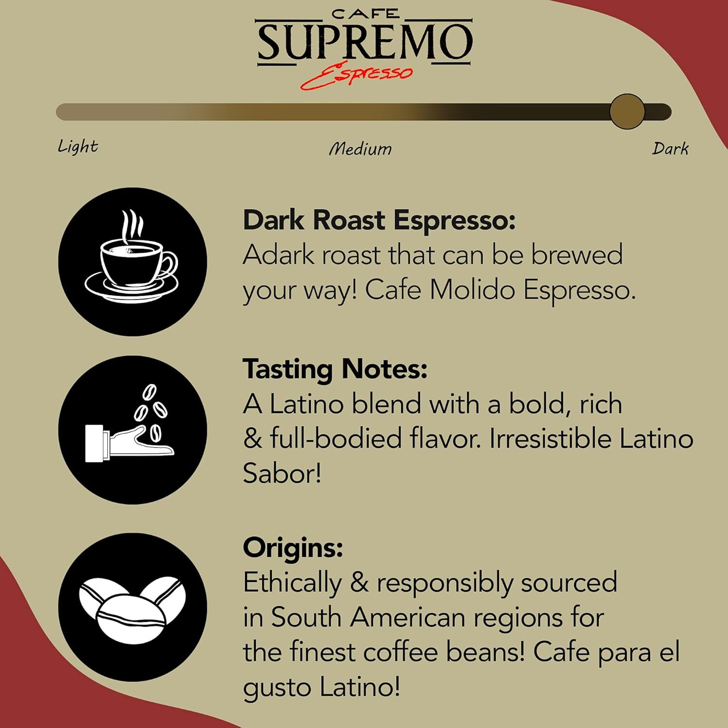 Cafe Supremo 100% Espresso Instant Ground Dark Roast Coffee Jar – 4 Ounce