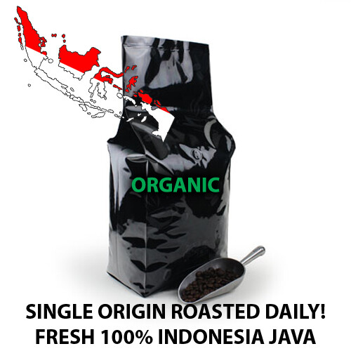 2, 5,10 LB INDONESIA JAVA ROASTED COFFEE WHOLE BEANS, GROUND – ORGANIC ARABICA