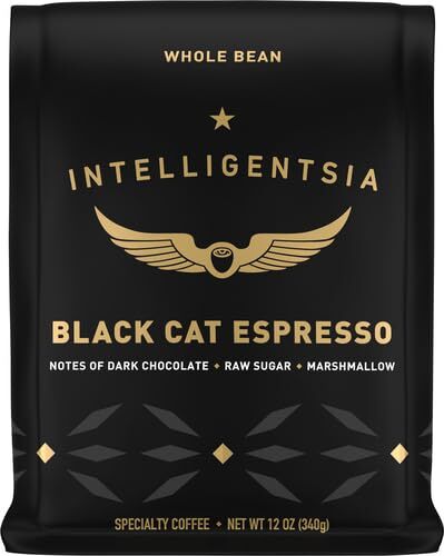 Coffee, Medium Roast Whole Bean Coffee – Black Cat Espresso 12 Ounce Bag with…