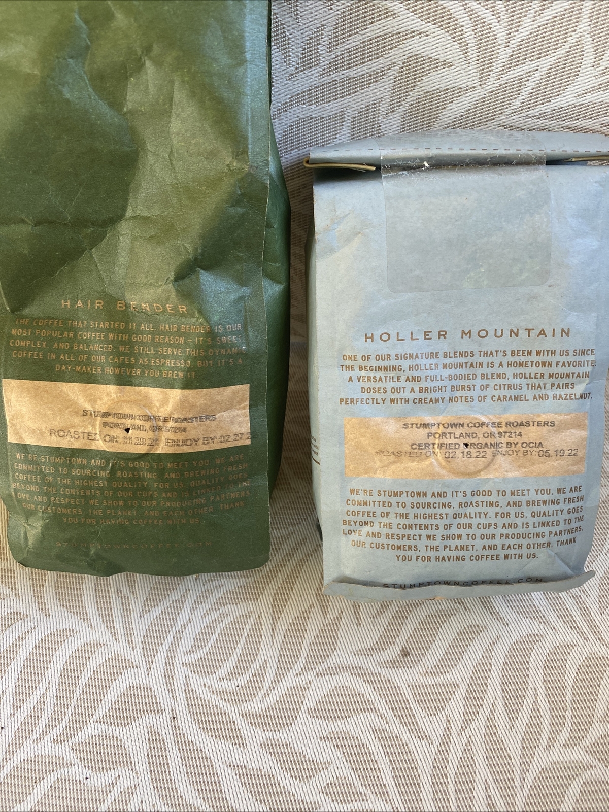 2 Bags Stumptown Coffee Roasters – Hair Bender 2/22 & Holler Mtn 5/22