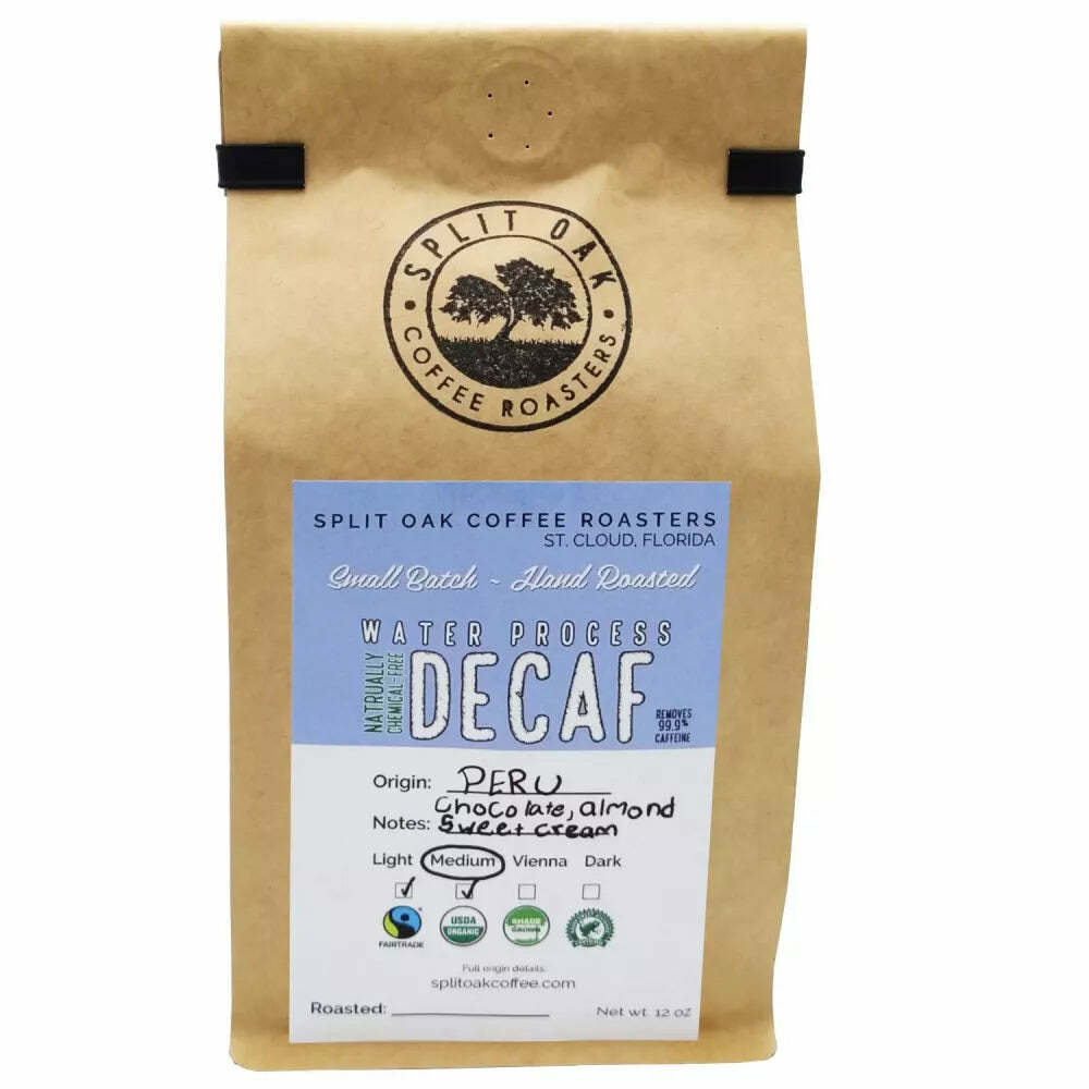3 Pack Organic Decaf Coffee Medium Roasted Peru Coffee Whole Beans 12oz. Sweet E