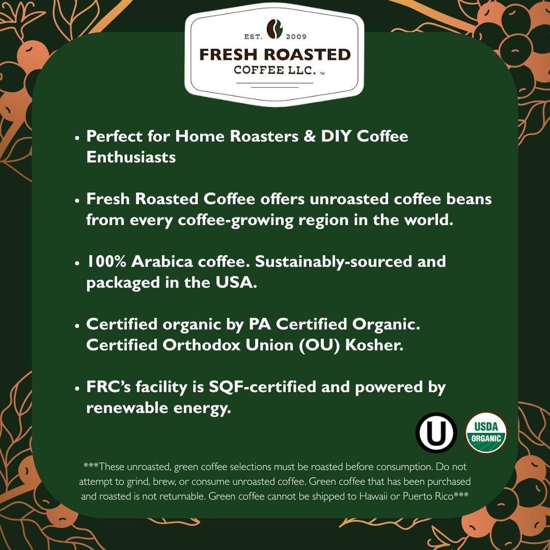 Green Honduran Marcala | 5 LB Unroasted Coffee Beans | Fresh Roasted Coffee