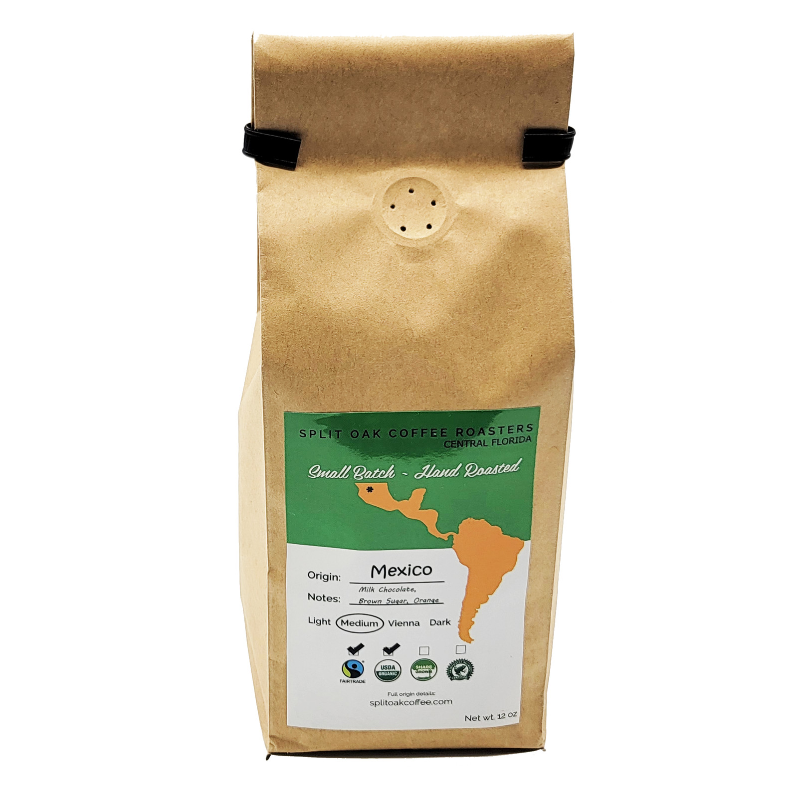 Organic Mexican Coffee Hand Roasted 12 Oz Whole Bean – Medium Roast