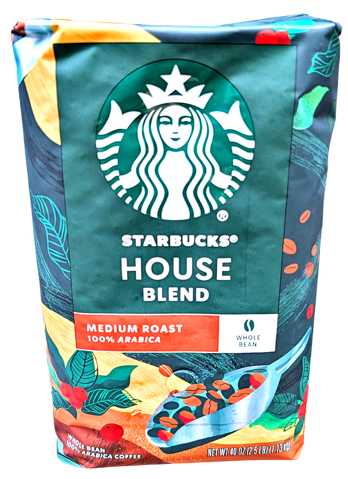 Starbucks House Blend Whole Bean Coffee 40 oz EXP 06/2026