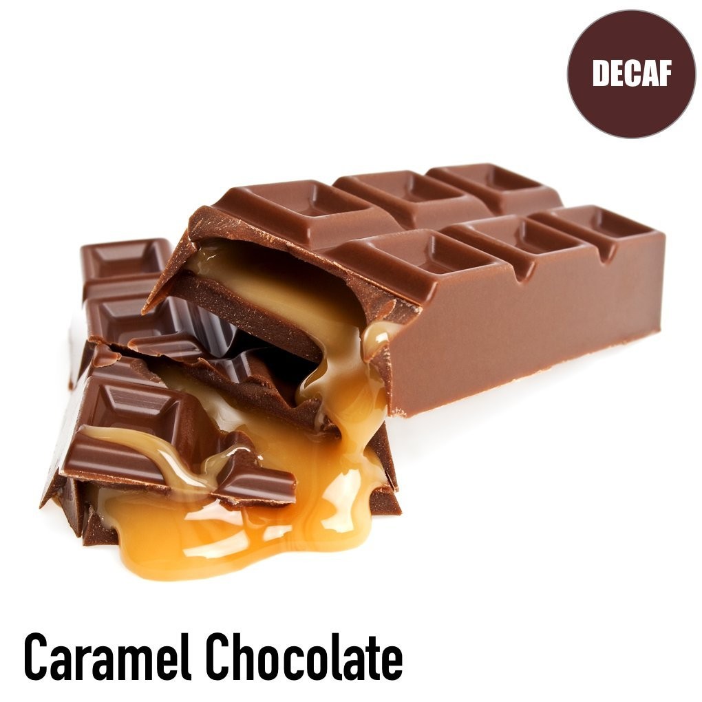 Caramel Chocolate Decaf Flavored Coffee Whole Bean 16oz Bag Fresh Roasted