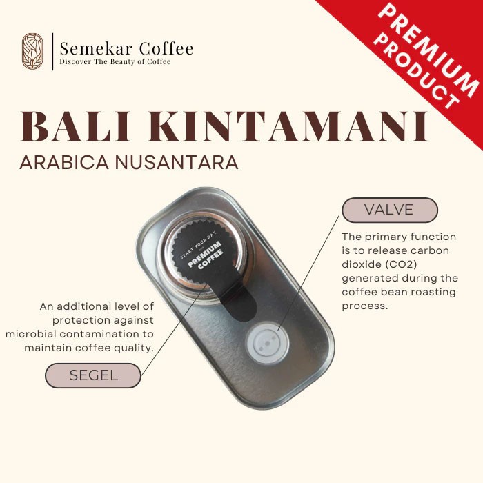 Bali Kintamani Arabica Coffee – Roasted Beans in Tin Can Indonesia