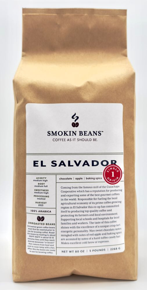 2lb/40lb – El Salvador – Specialty Grade – Premium Unroasted Green Coffee Beans