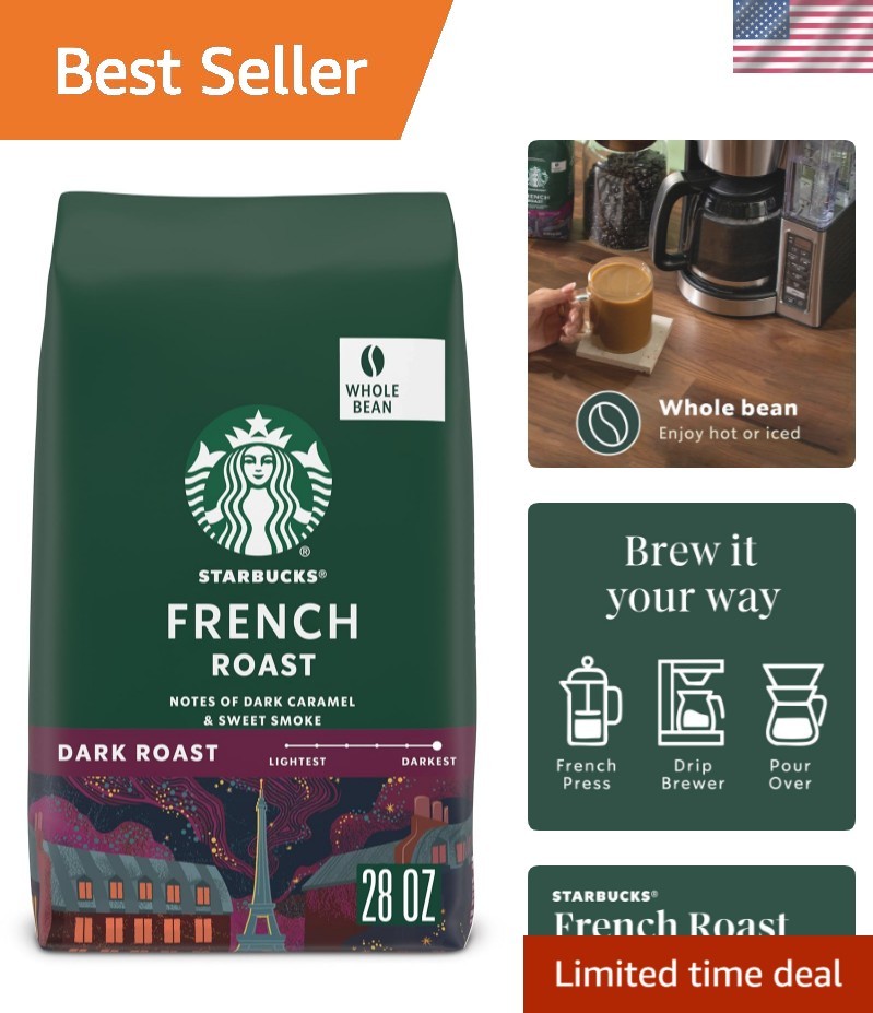 Starbucks Whole Bean Coffee, Dark Roast Coffee, French Roast, 100% Arabica, 1…