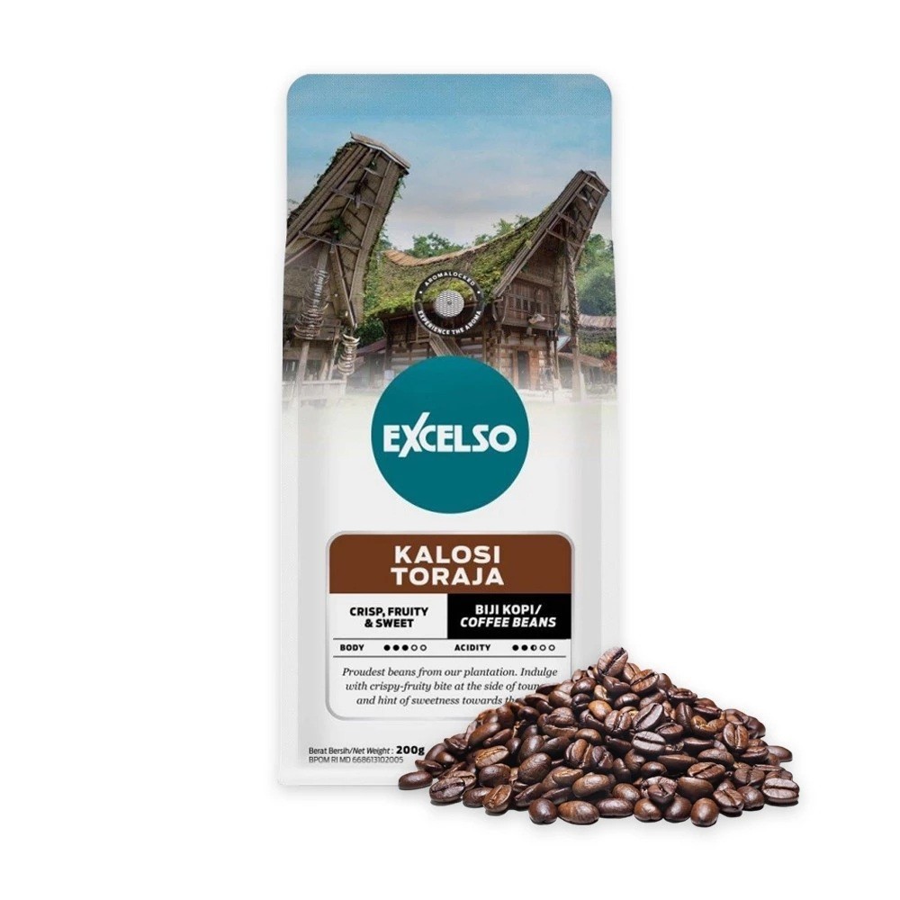 Excelso Kalosi Toraja Whole Bean Coffee | 200g |Fruity & Smooth