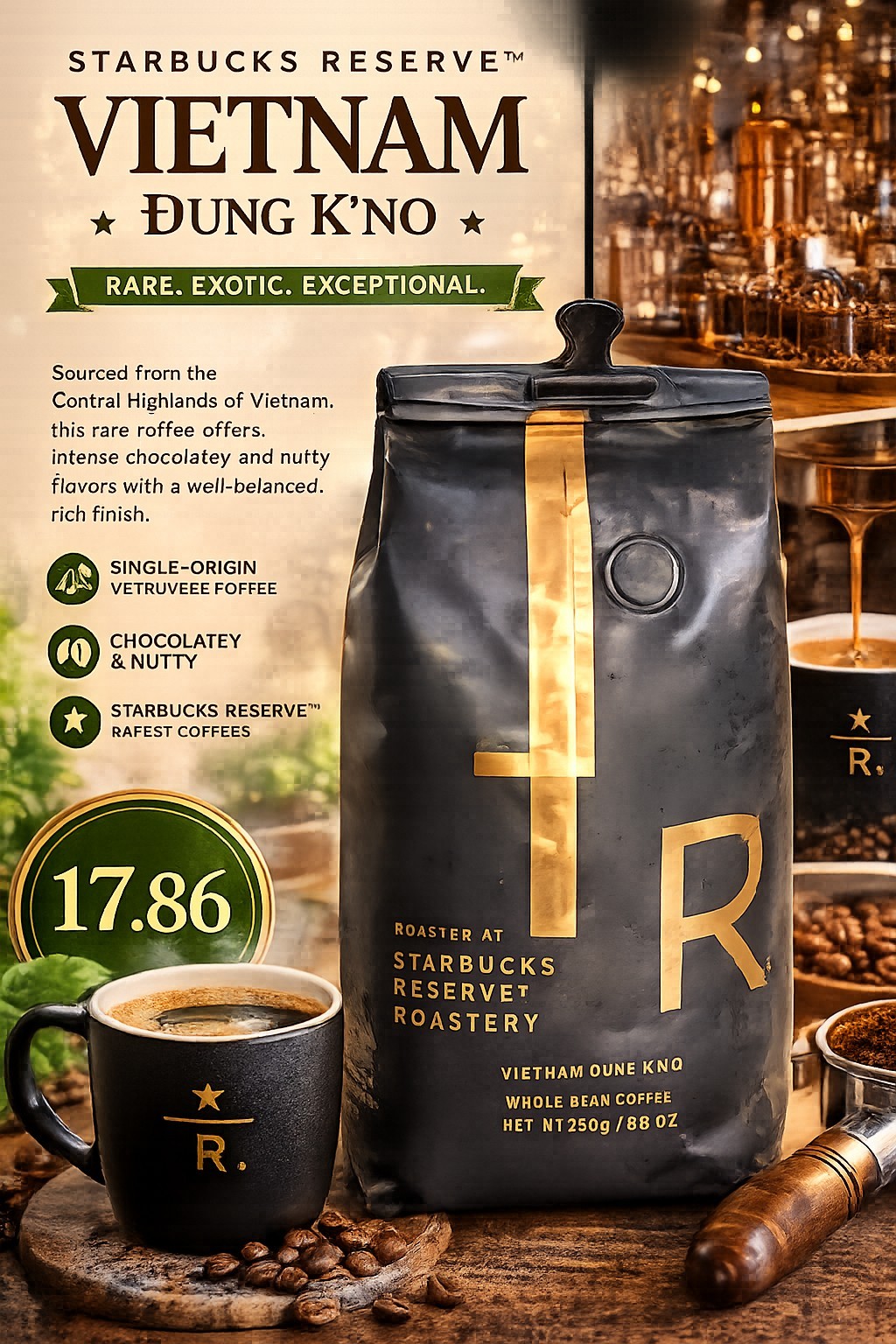 Starbucks Reserve Vietnam Dung K’NO 8.8oz