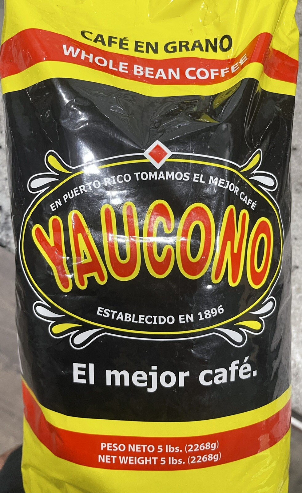 COFFEE BEANS PUERTO RICAN YAUCONO 5 POUNDS CAFE GRANO TOSTADO YAUCONO 5 LIBRAS