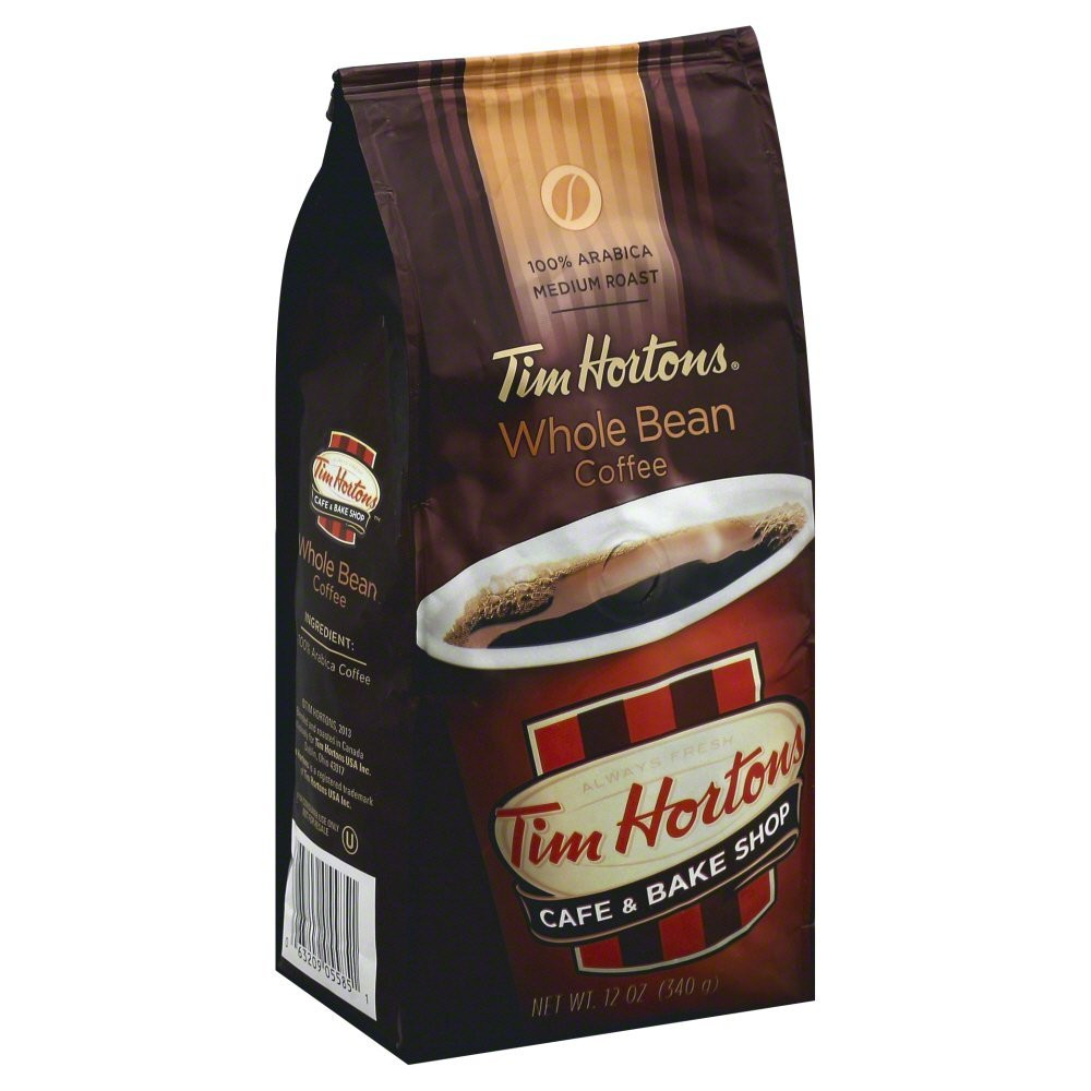 Tim Hortons Medium Roast Whole Bean Coffee 12 Ounce Pack Of 1 100 Arabica Beans