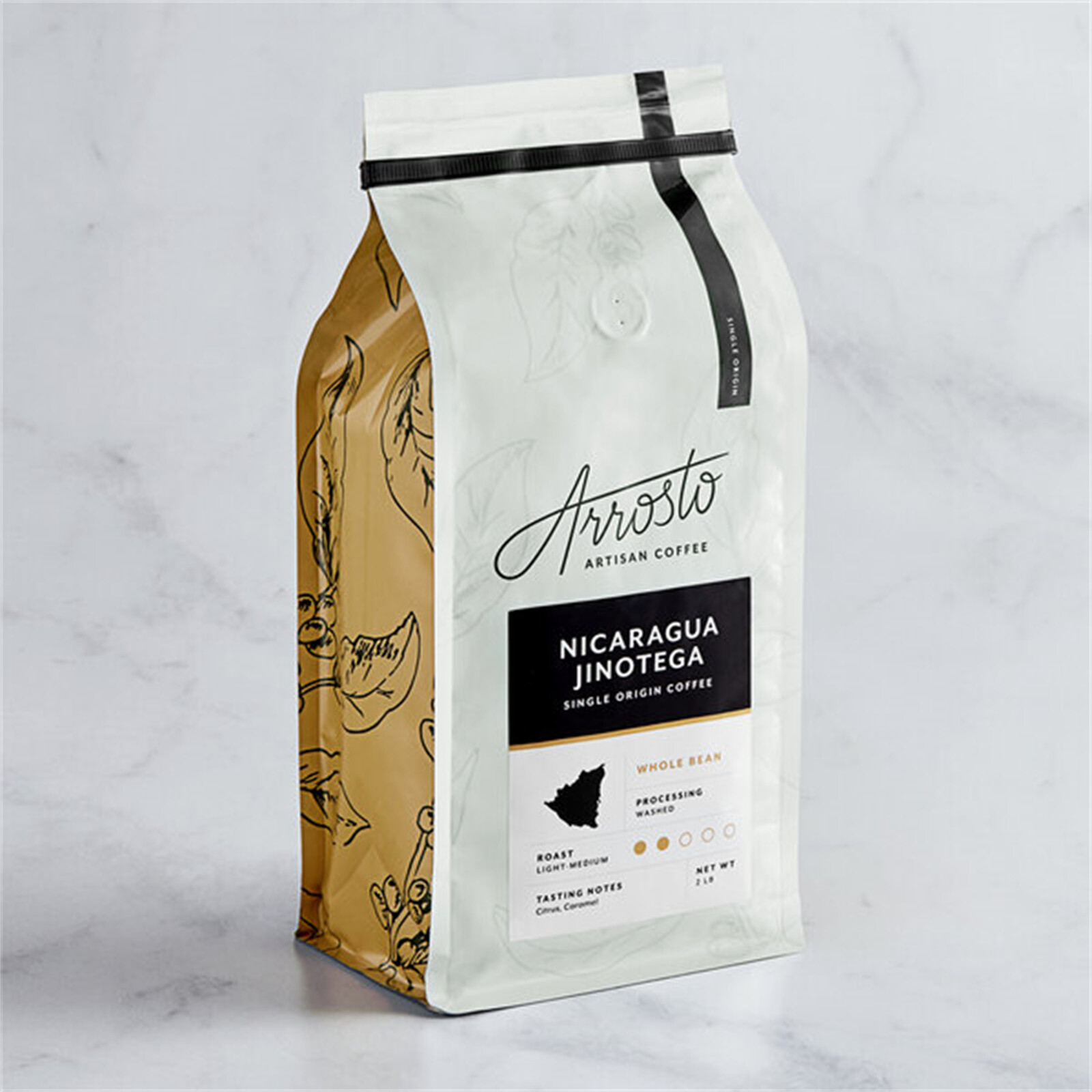 Arrosto Nicaragua Jinotega Single Origin Whole Bean Coffee 2 lb. – 5/Pieces