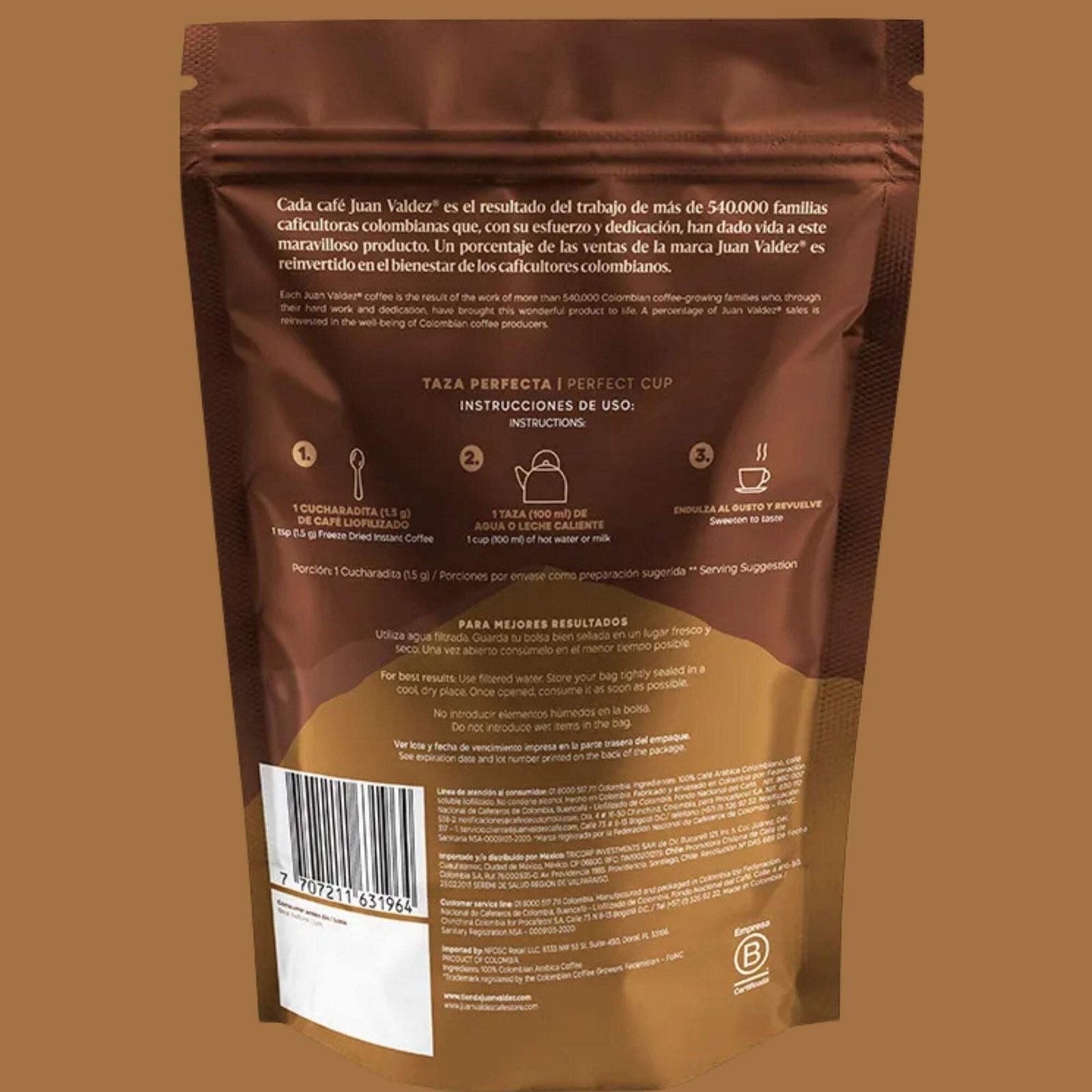 Juan Valdez Instant Freeze Dried Regular Coffee Doypack 8.8 oz – 250 g