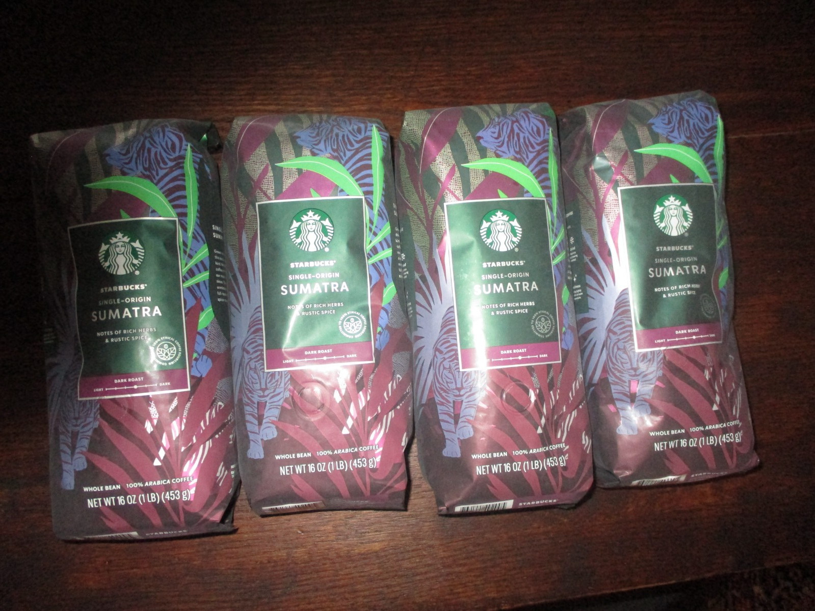 FOUR (4) LBS Starbucks SUMATRA Coffee Beans SEALED/UNOPENED/EXPIRES 12/26 & 1/27