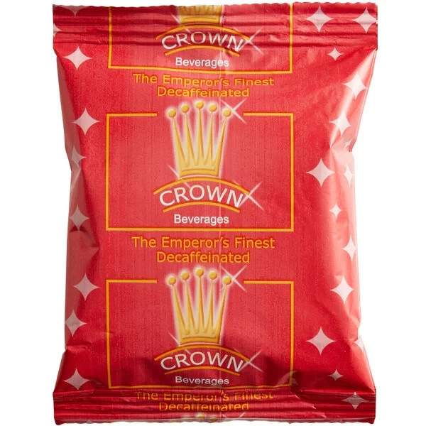 Crown Beverages Emperor’s Finest Premium Blend Decaf Coffee Packet 2 oz -80/Case