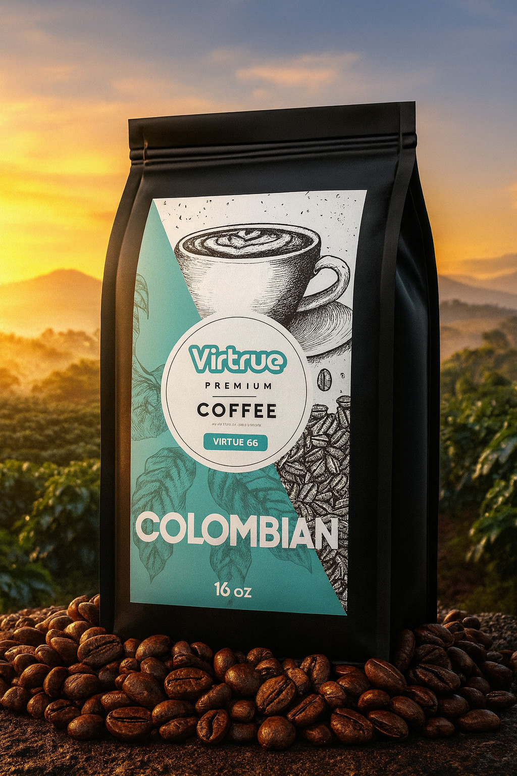 Colombian Supremo Light Roast Coffee 16oz – Ground / Whole Bean – Fast Shipping