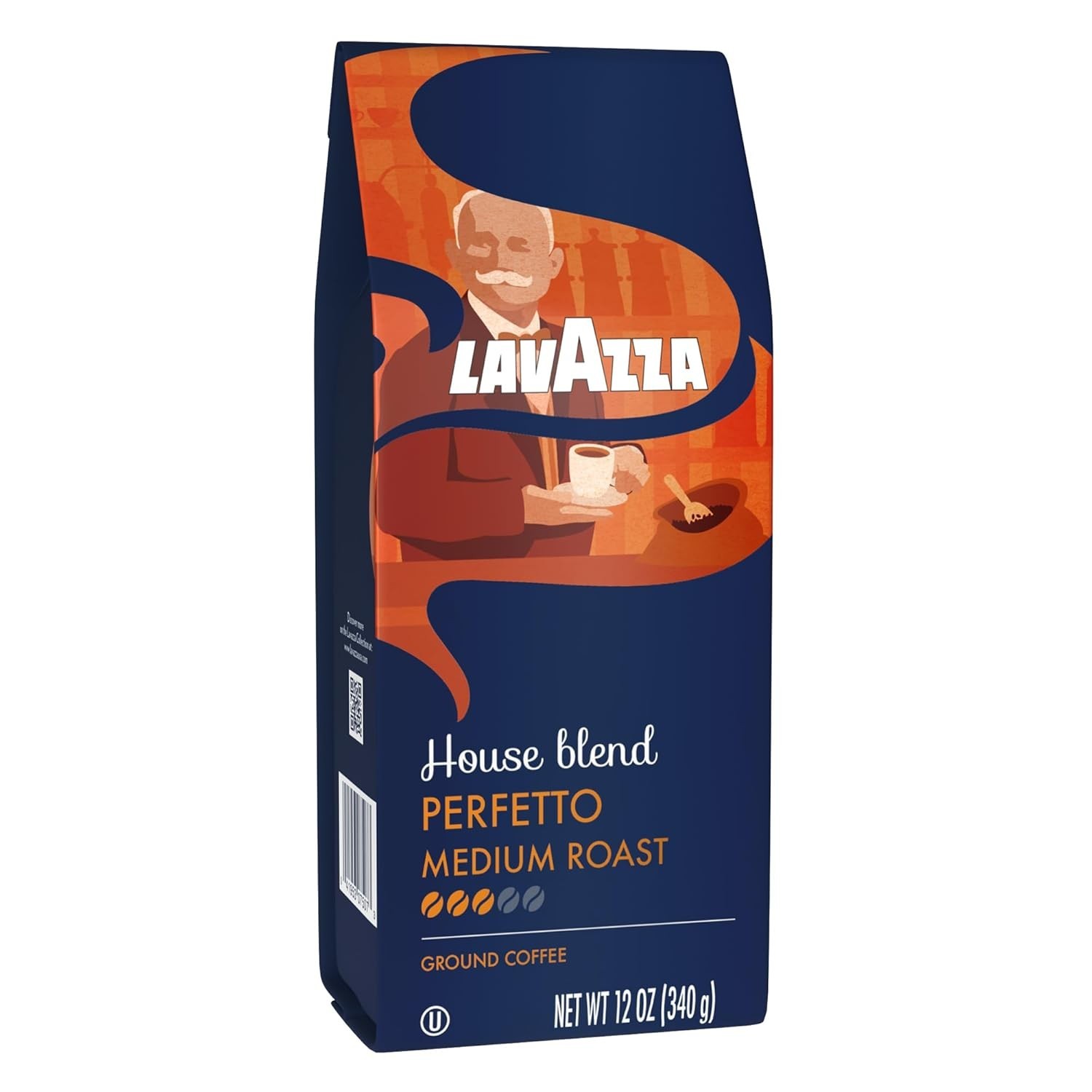 Lavazza House Blend Perfetto Whole Bean Coffee 12Oz Bag, Medium Roast, Full-Bodi