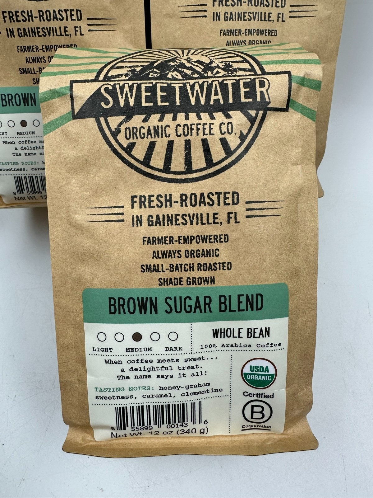 Sweetwater Brown Sugar Coffee Lot of 3 12oz Whole Bean Sealed 3/2026