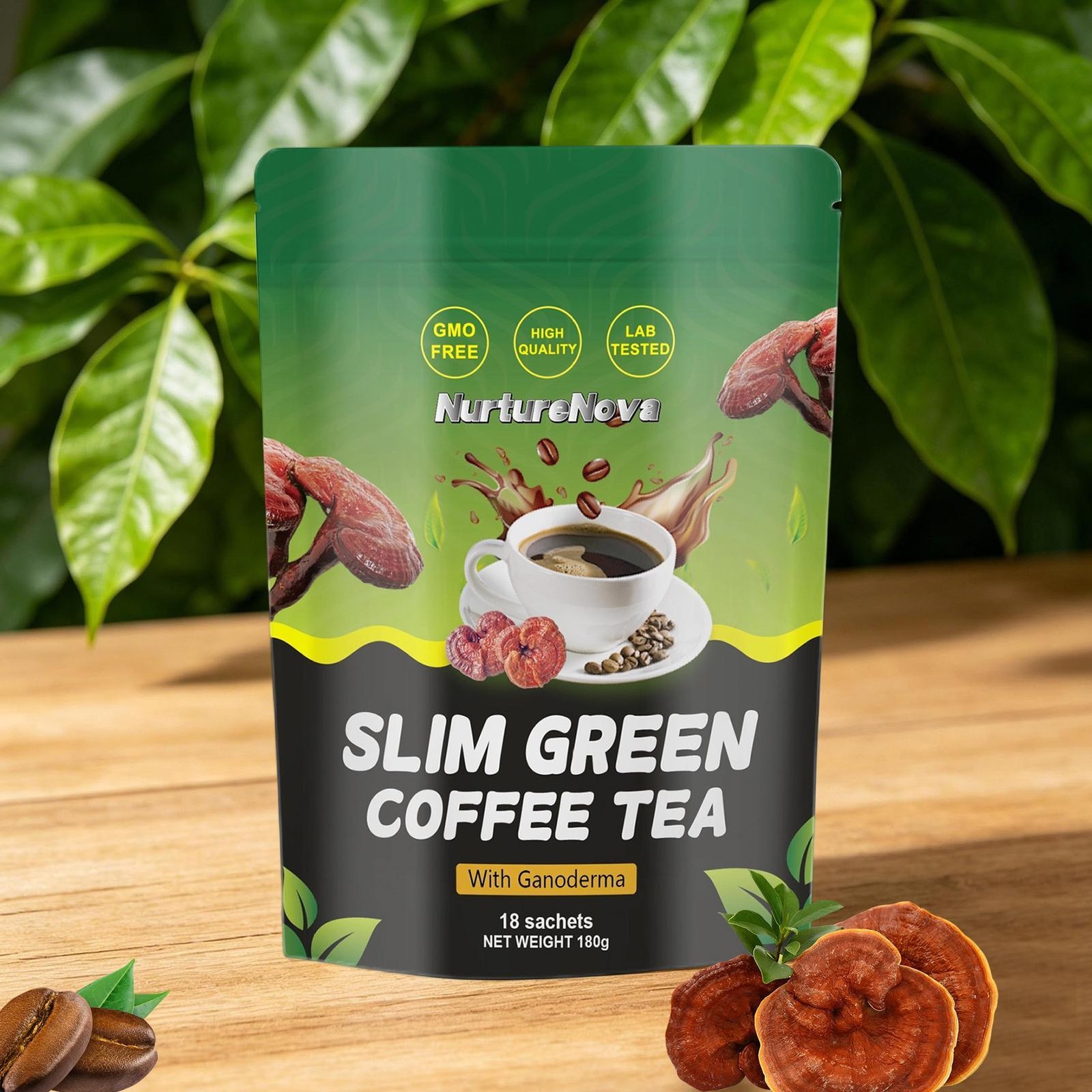 SLIM Green Coffee Ganoderma WEIGHT LOSS Control Detox Tea – USA Seller 18 Pcs