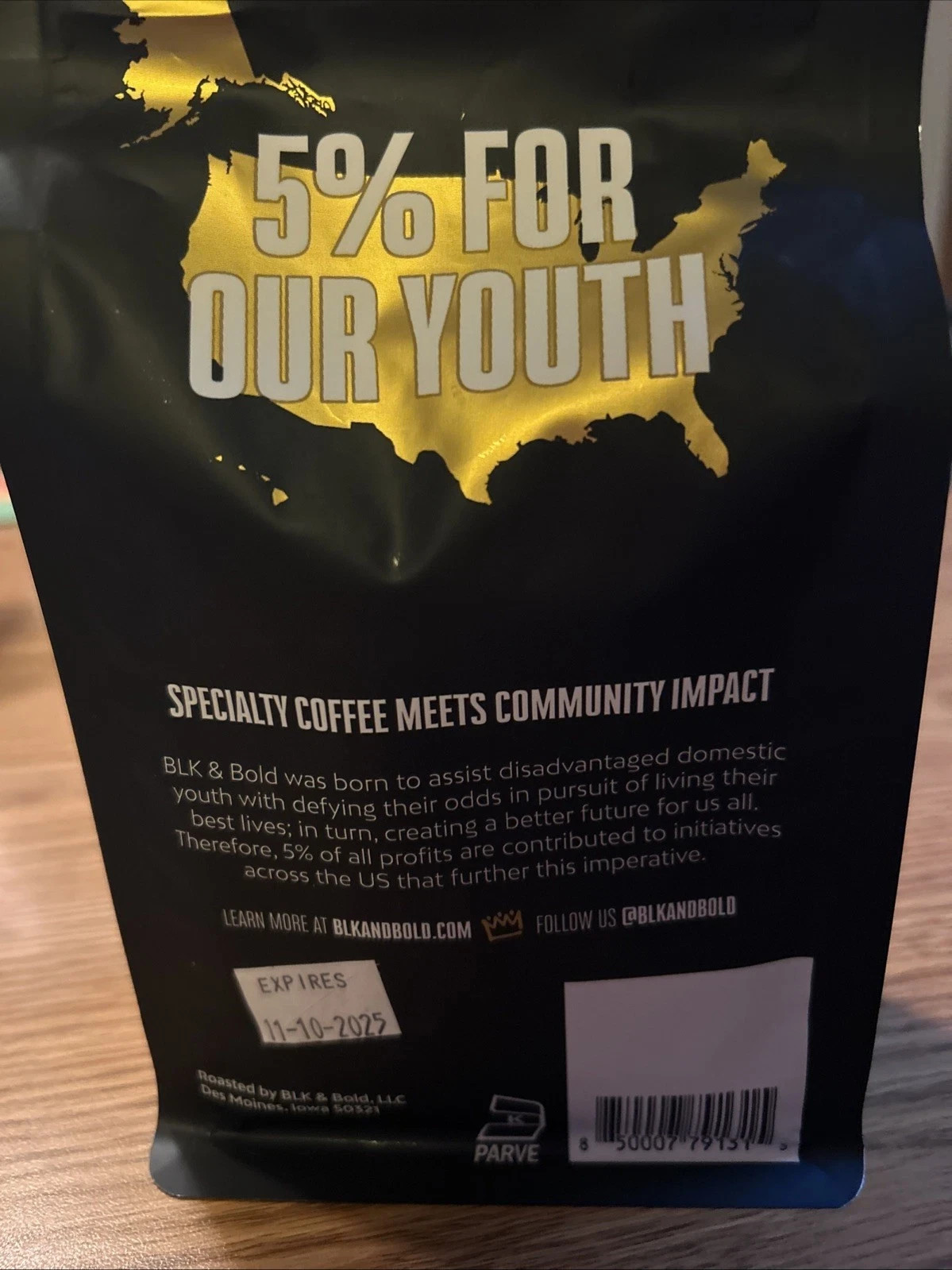 2 pkgs. BLK&BOLD. Specialty Coffee. Rise & Grnd. Medium Roast. 12oz. Whole bean.