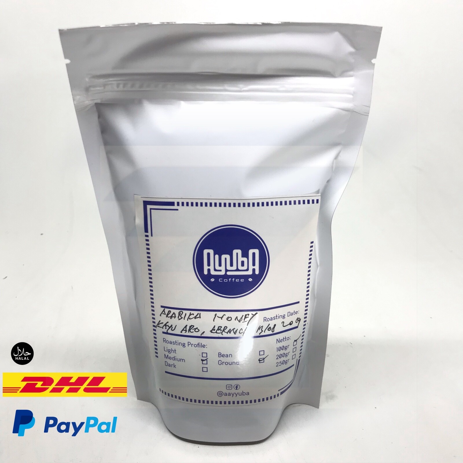 100% Ayuba Arabica Honey Coffee Beans Manual Roast (3.52 OZ) 100grams