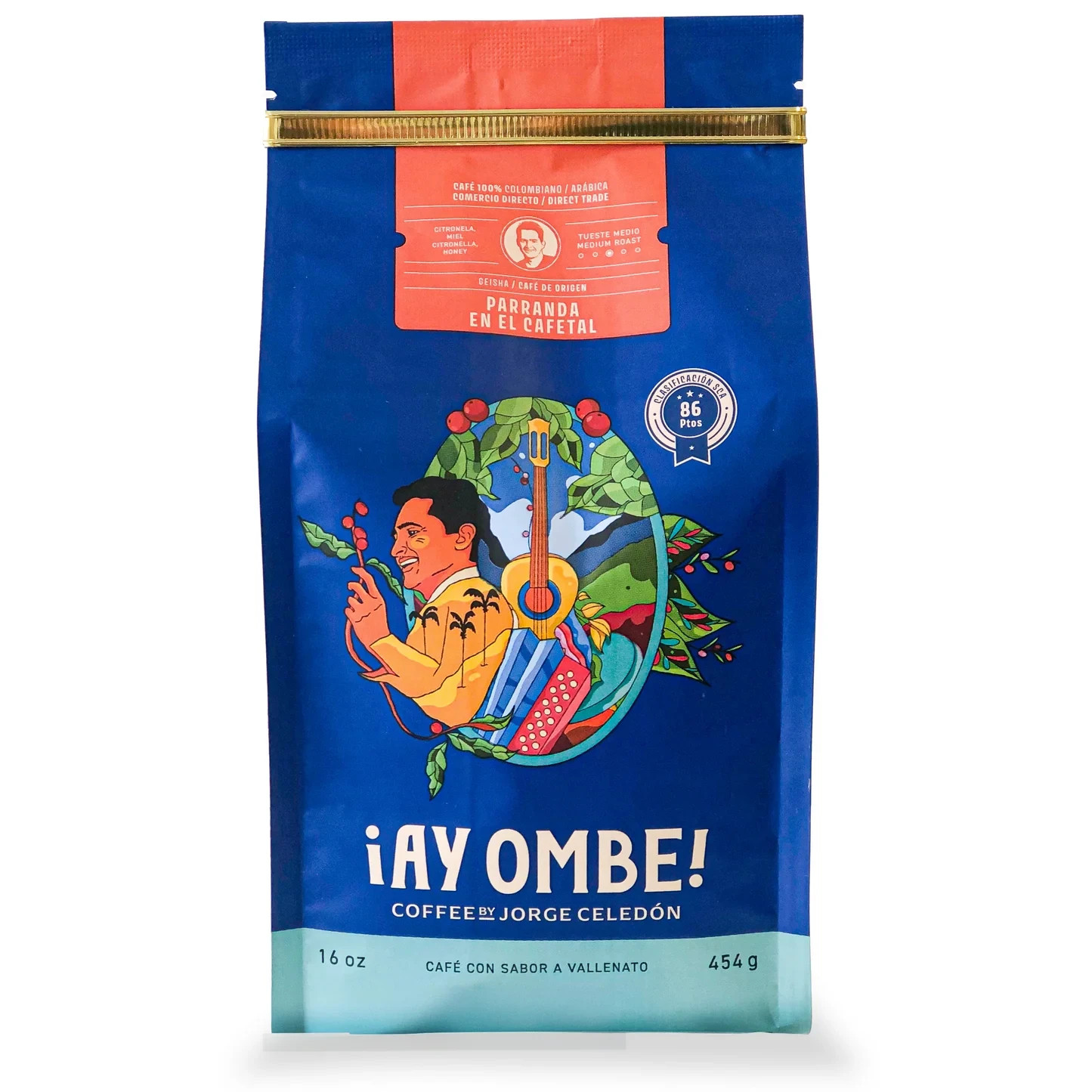 Ay Ombe Coffee GEISHA EXCLUSIVE SCA86 Colombian Arabica whole beans medium roast