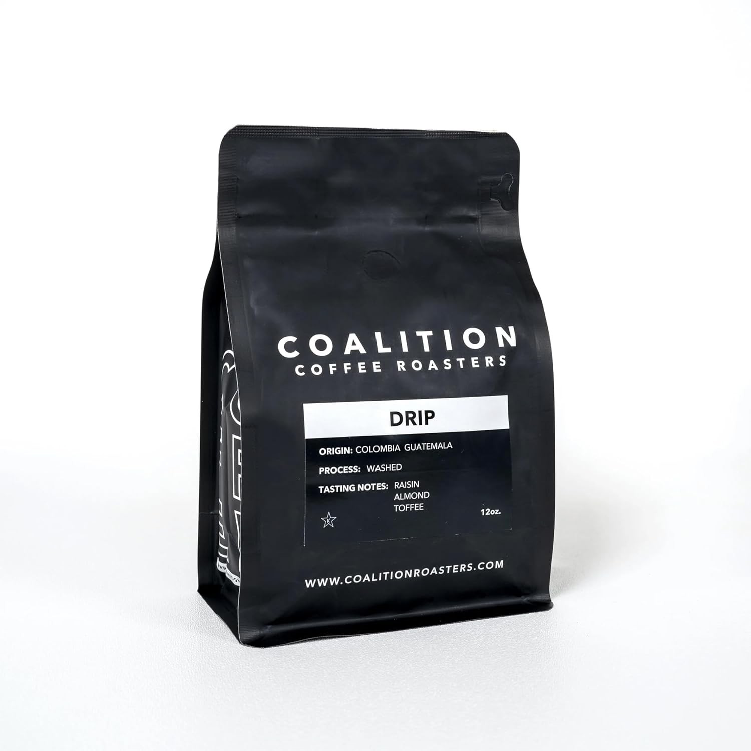 Coalition Coffee Roasters Drip Blend Whole Bean Coffee, 12 oz, Medium Roast