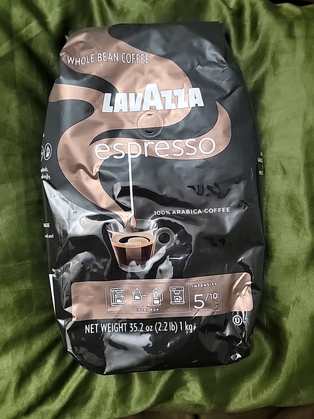 Lavazza Espresso Whole Bean 100% Arabica Coffee, Medium Roast, 2.2 Pound Bag