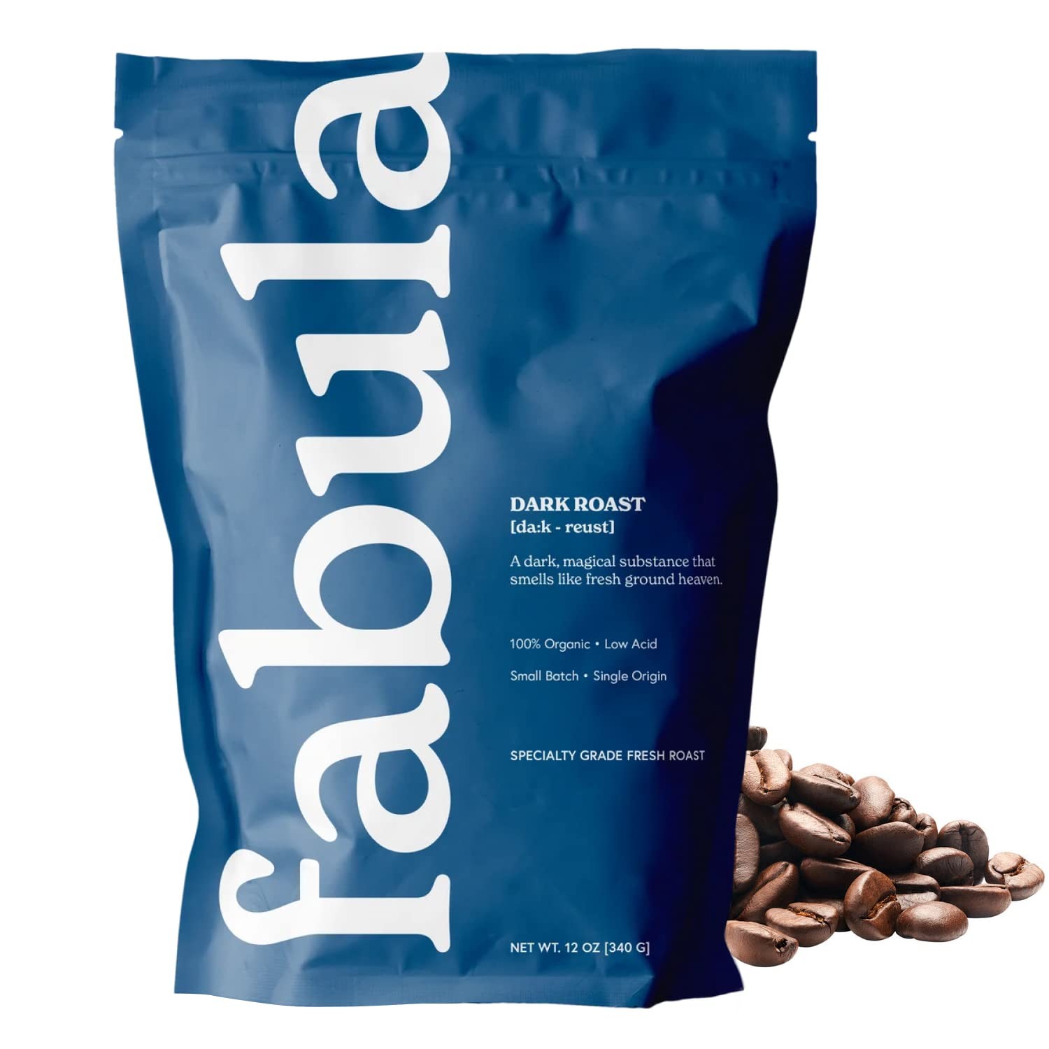 Fabula Coffee Dark Roast Whole Beans – Organic – Low 12 Ounce (Pack of 1)