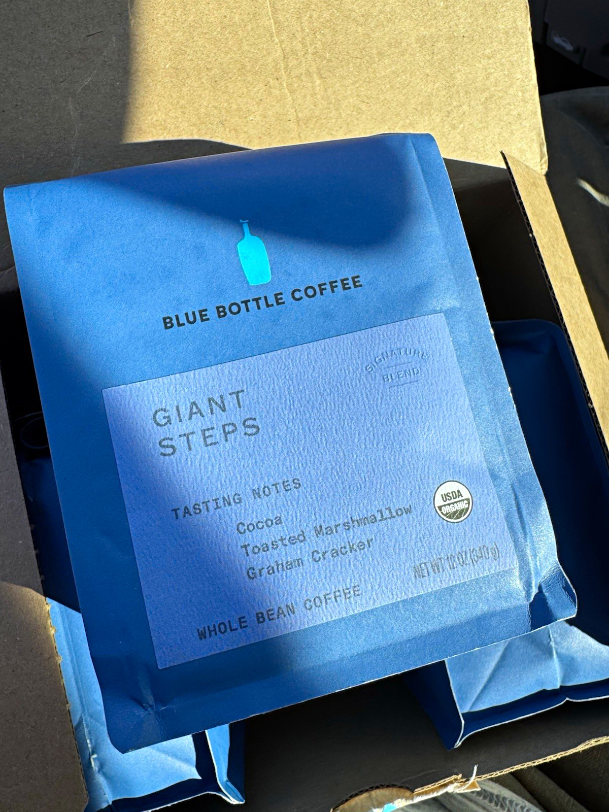 Blue Bottle Coffee Giant Steps Organic Whole Bean Coffee 12 oz 340g