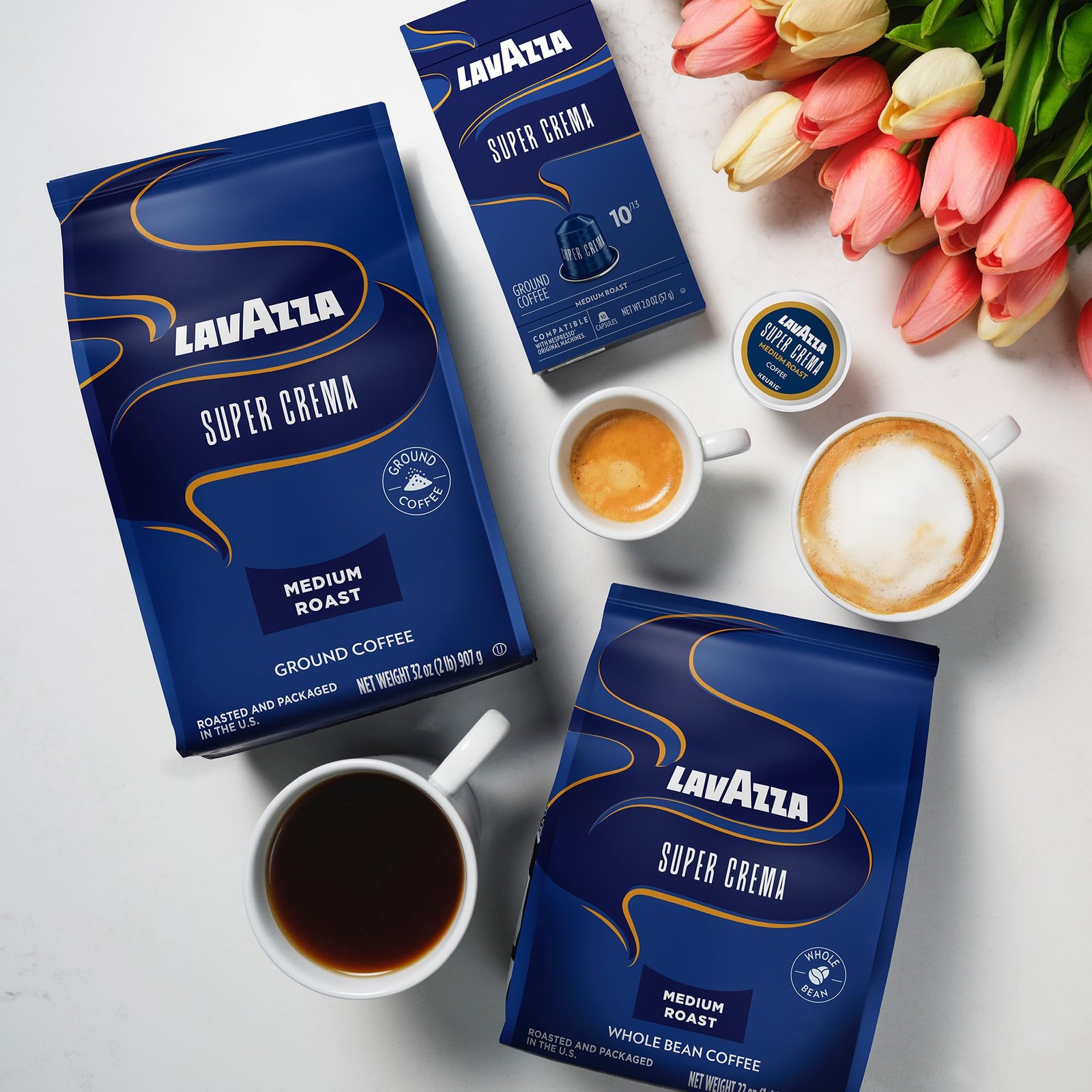 Super Crema Whole Bean Coffee, Medium Espresso Roast, Arabica and Robusta Ble…